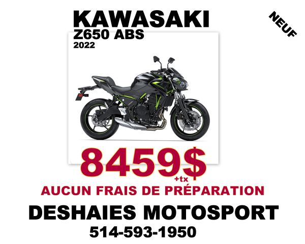 Bannière de Promo Yamaha Z-650 ABS 2022